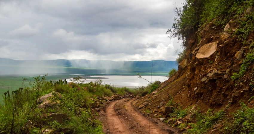 Flug vom Kilimanjaro International Airport nach Sansibar mit spektakulärem Blick auf Tansania Safari.