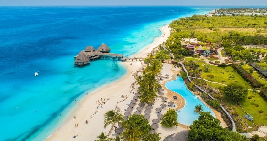 African dusk - romantic evening atmosphere in the wild