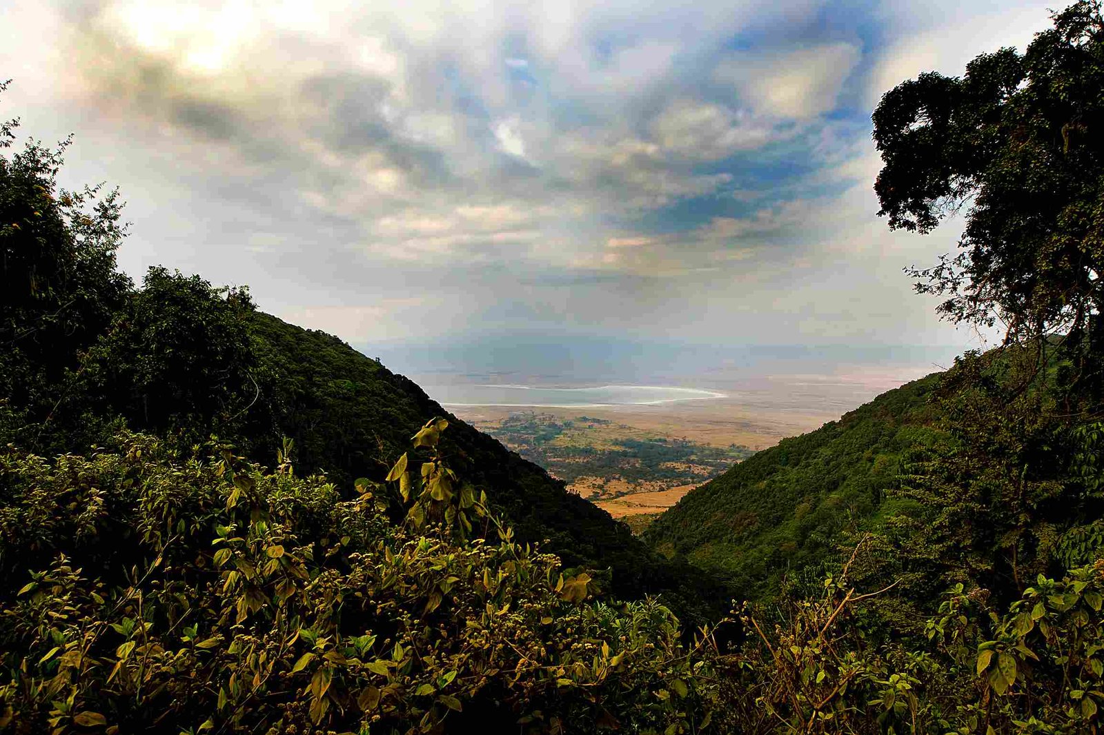 Panoramablick über den Ngorongoro-Krater